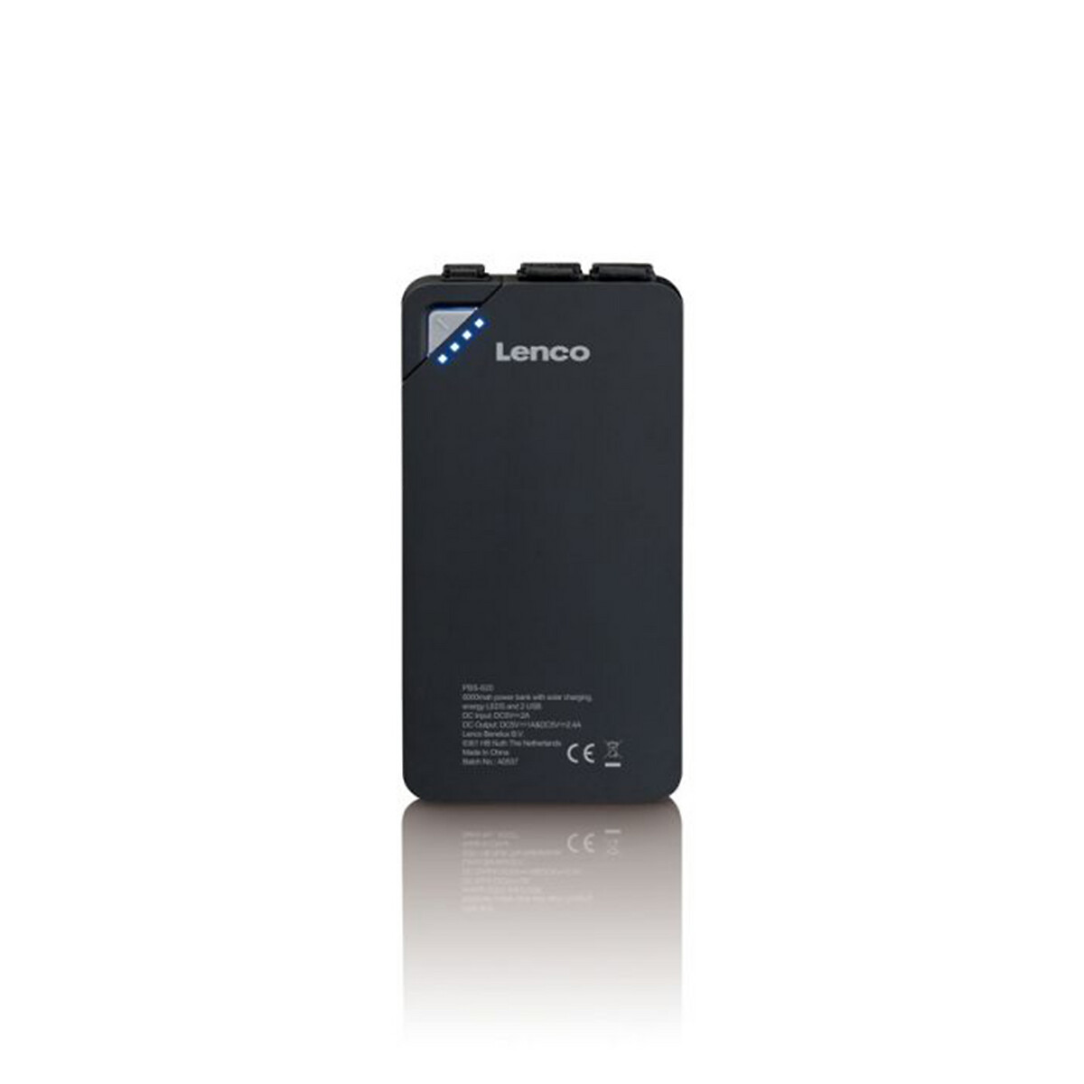 Lenco Powerbank 6000mAh com carregador solar, da Lenco